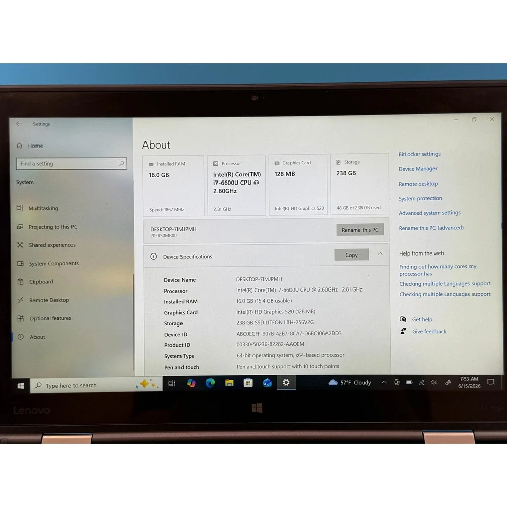 Lenovo ThinkPad X1 Yoga 1st Gen Laptop 14